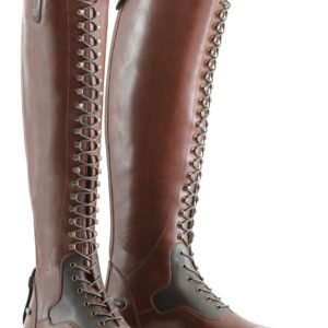 Maurizia Ladies Lace Front Tall Leather Riding Boots