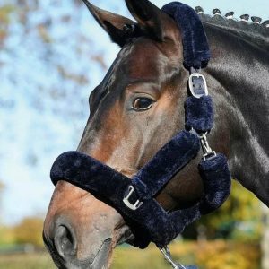 Cameo Deluxe Fur Headcollar Black