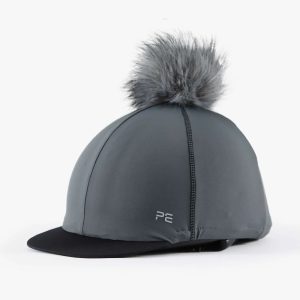 Jersey Hat Silk with Faux Fur Pom Pom